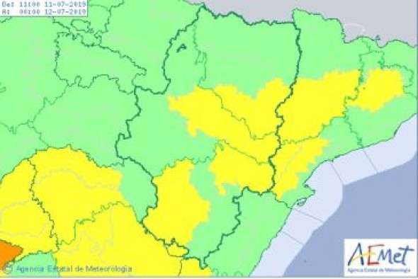 Albarracín, Jiloca y el Bajo Aragón, en alerta amarilla por calor