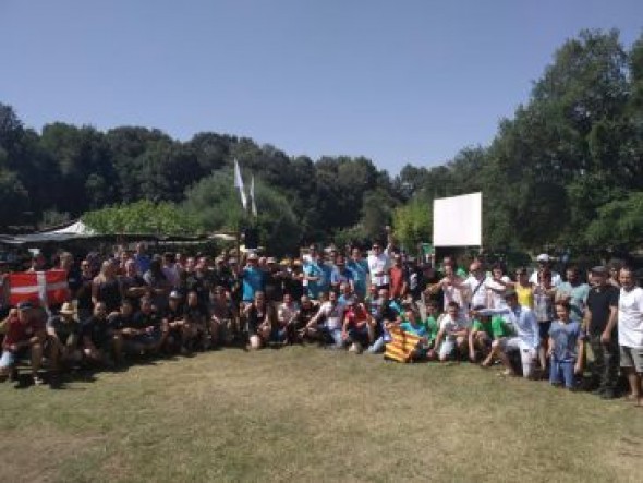 Fernando Martínez y Andrés Martínez, de Torres de Albarracín, terceros en Morramundo, el campeonato internacional de jugadores de Morra