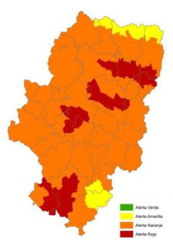 Alerta roja por peligro de incendios forestales en la zonas del Rodeno y Turia