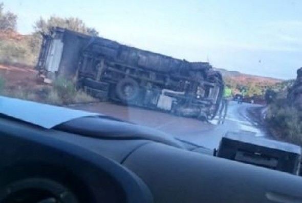 Piden la conversión en carretera de la pista minera de Ariño tras otro accidente