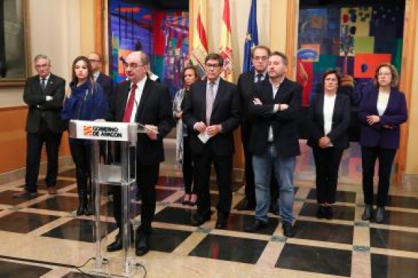 Lambán dice que los Presupuestos de 2020 y la implantación de Amazon son los principales hitos en los primeros 100 días de gobierno