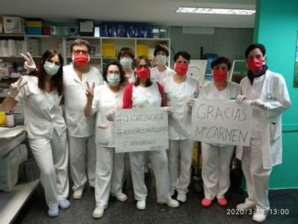 La solidaridad de las mascarillas artesanas: de la máquina de coser de Mari Carmen en Berge al hospital de Alcañiz