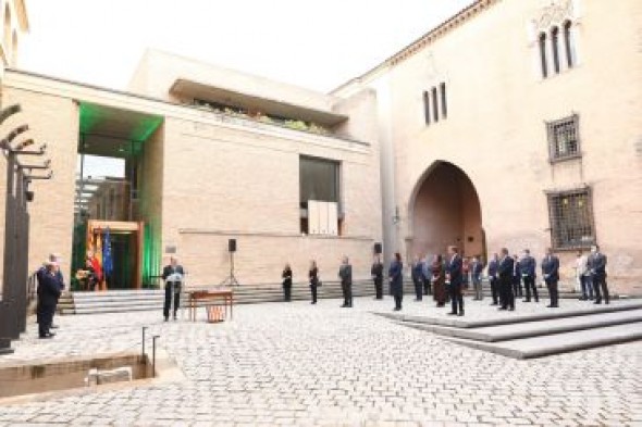 Acto institucional del Día de Aragón: Lambán invoca a la fuerza del Estatuto de Autonomía para superar la pandemia