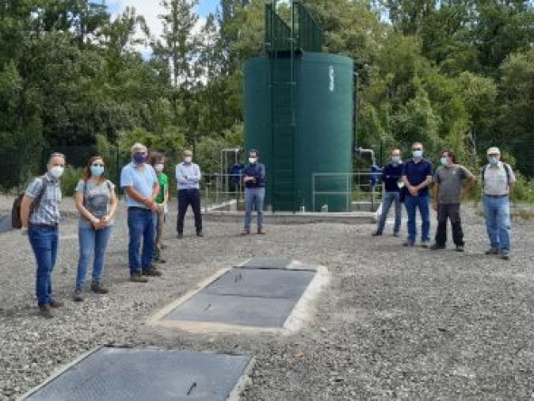 Olba estrena un humedal artificial para depurar las aguas de su casco urbano