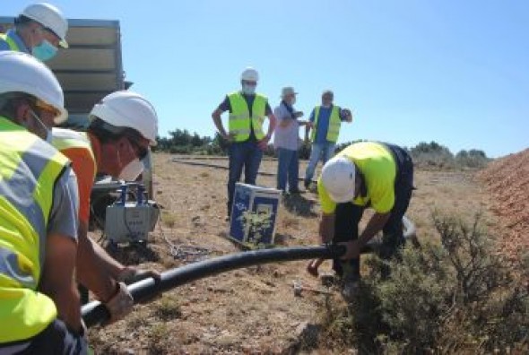 Veinte kilómetros de tuberías de riego, el inicio de una obra con la que sueña Sarrión desde hace 20 años