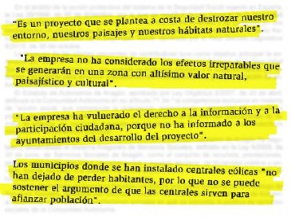 La Fresneda rechaza el parque eólico del Matarraña porque “destroza el entorno”