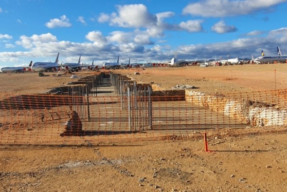 Trece empresas se interesan por la construcción del hangar doble del Aeropuerto de Teruel