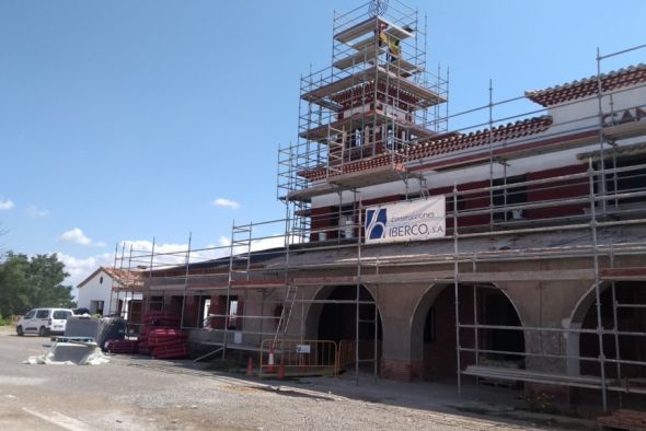 Los trabajos en la cubierta de la estación de Caminreal, concluidos