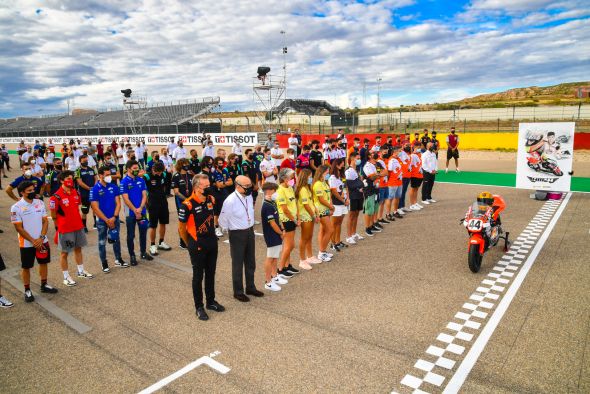 Sentido homenaje en Motorland a Hugo Millán, el joven piloto fallecido en julio disputando el Campeonato de España de Velocidad FIM CEV