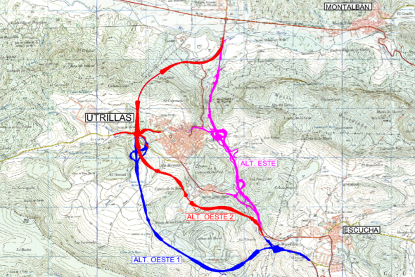 El Mitma adjudica por un millón el estudio de alternativas de la variante de Utrillas