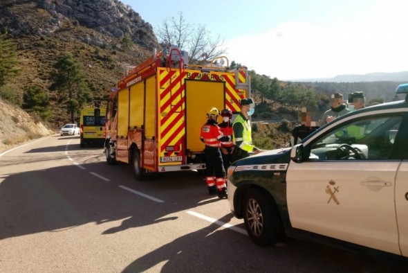 Herido un motorista al caer por un barranco entre Ejulve y Villarluengo