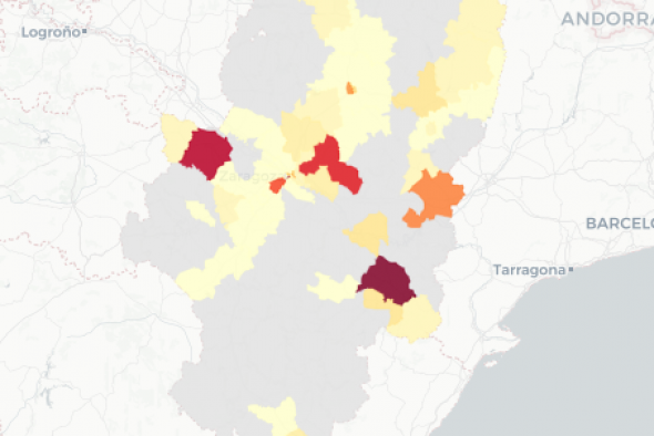 Alcañiz vuelve a ser la zona de salud con más positivos en Aragón: suma 18 de los 29 notificados en Teruel