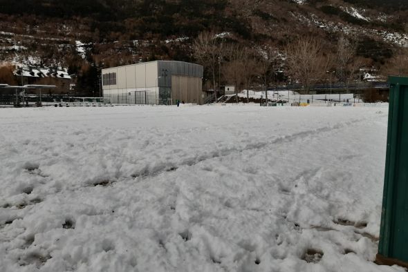 El mal tiempo obliga a suspender por segunda vez la visita del CF Calamocha a Biescas