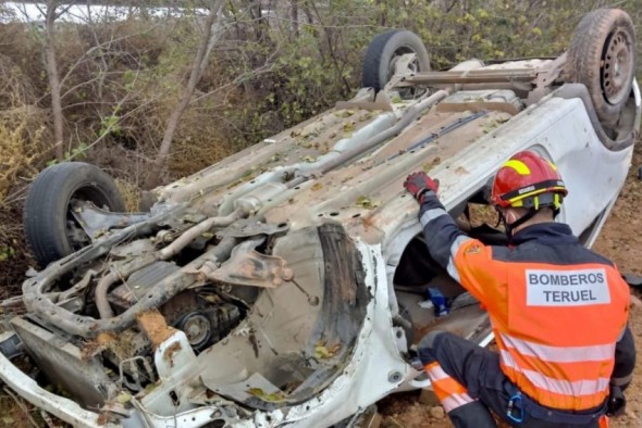 Un muerto en un accidente de tráfico en la N-211 en Calanda