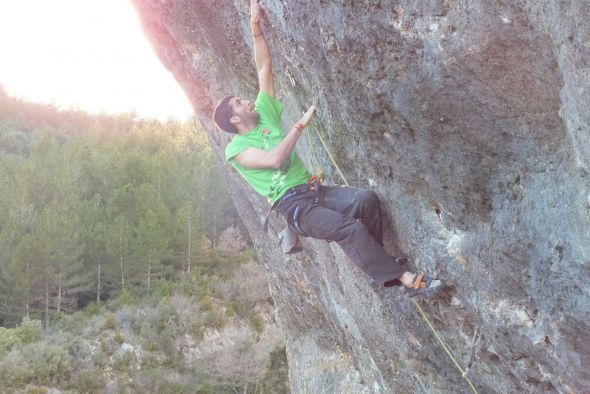 Pablo González, participante en el Desafío Arraigo Teruel: El Maestrazgo es El Dorado de la escalada, un sitio virgen y con mucha roca