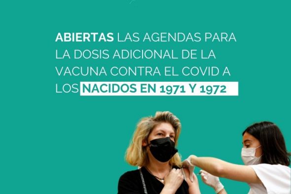 Abiertas las citas de la dosis de refuerzo contra el covid-19 para los nacidos en 1971 y 1972