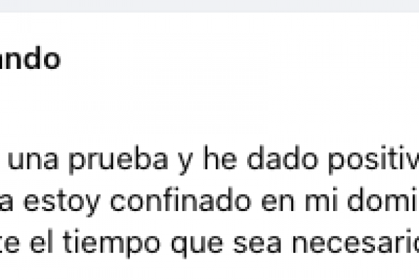 El presidente de la Diputación, Manuel Rando, da positivo por covid