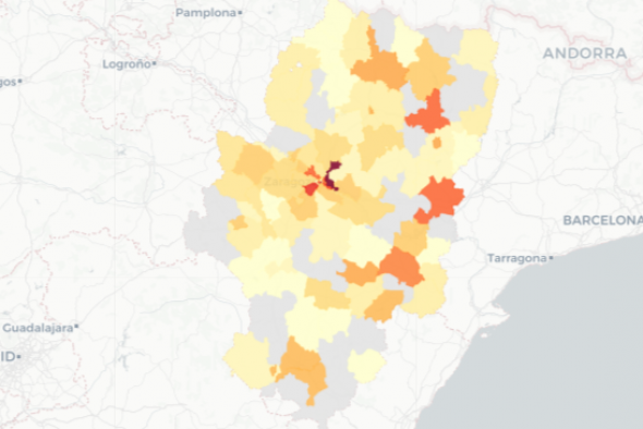 La provincia de Teruel notifica 62 casos de covid, 6 menos que hace una semana. y la capital lidera la estadística con 14