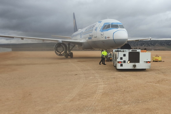 Tarmac dispone ya de la campa provisional de estacionamiento en la zona industrial del Aeropuerto de Teruel