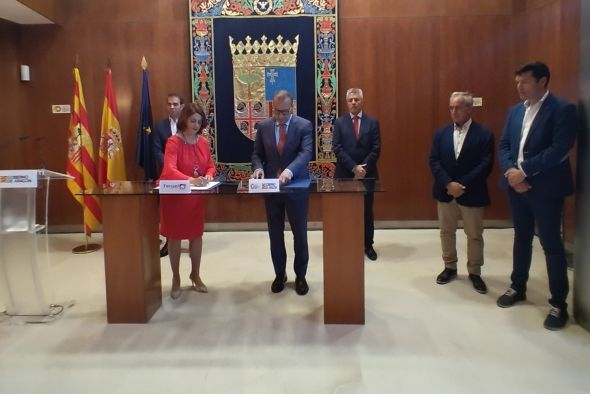 El convenio con el Gobierno de Aragón va  a financiar el germen de la Ciudad Deportiva de Teruel