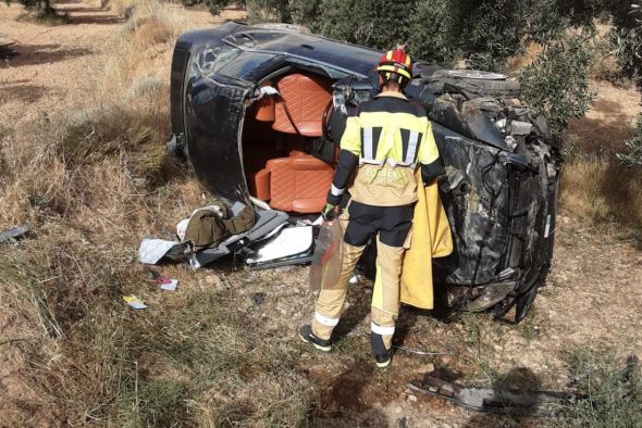 Un herido en un accidente de tráfico ocurrido a la salida de Alcañiz en la N-211