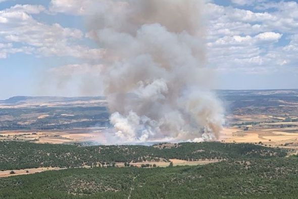 Declarados dos incendios agrícolas en las pedanías de Luco y Lechago en Calamocha que arrasan más de 200 hectáreas