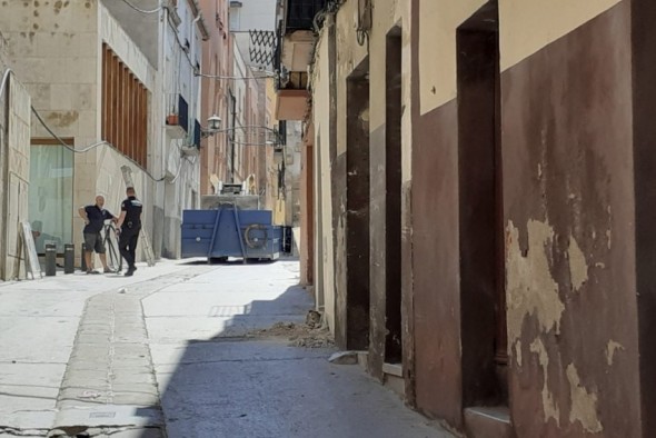 Empiezan las obras de reforma  de la calle Panfranco en Alcañiz