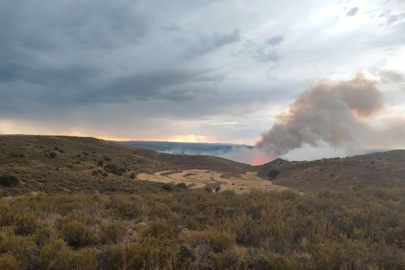 El fuego forestal declarado el miércoles en Oliete ya esta controlado