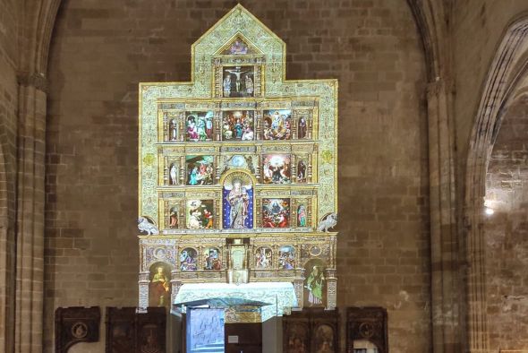 Valderrobres recupera con una recreación virtual el retablo mayor pintado por el pintor aragonés Jerónimo Vallejo