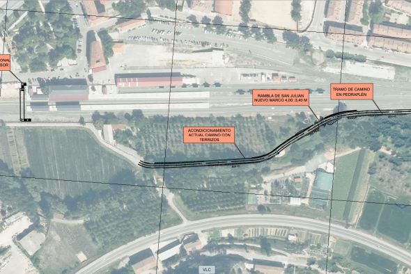 La eliminación del paso a nivel con barreras en la estación de Teruel permitirá recuperar un camino junto al río Turia