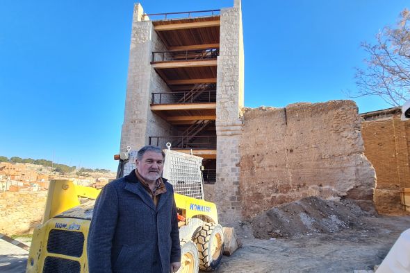 Comienza la restauración de un tramo de la muralla turolense en La Bombardera