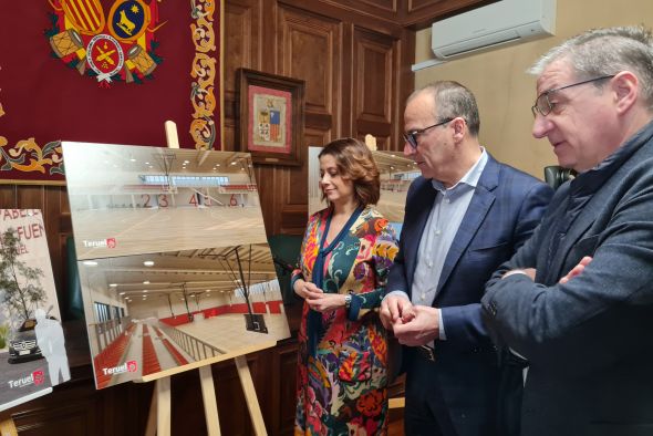 Felipe Faci y Emma Buj presentan el proyecto de construcción del pabellón de La Fuenfresca