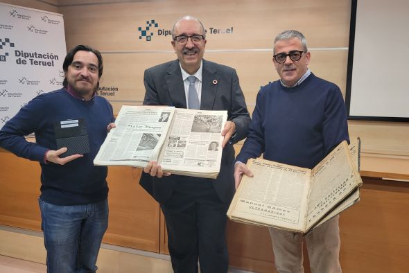 DIARIO DE TERUEL cede al IET los ejemplares de papel que digitalizó para su hemeroteca digital