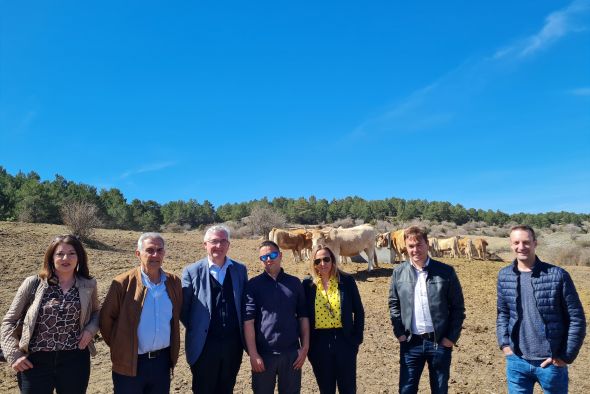 Olona anuncia en Cedrillas un incremento de casi 3 millones de apoyo a la ganadería extensiva turolense