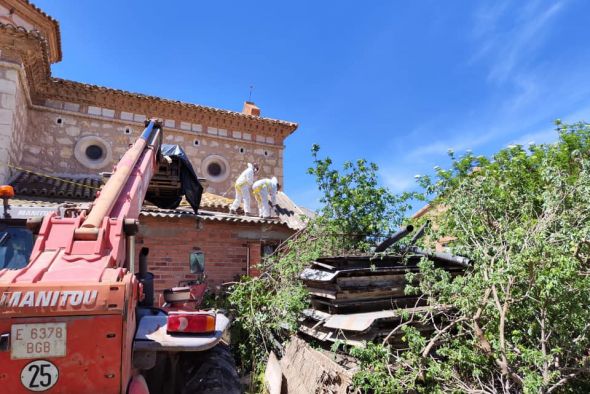 Calamocha retira las últimas uralitas para quedar a salvo de la amenaza del amianto