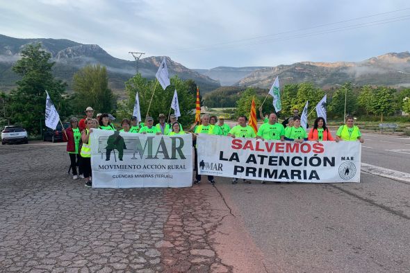 La Marcha por la Dignidad Rural completa la primera etapa entre Montalbán y La Hoz de la Vieja