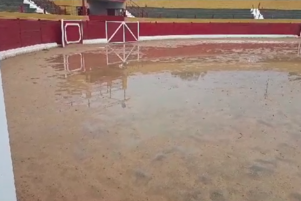La lluvia y el barro obligan a a suspender la Feria del Caballo de Santa Eulalia