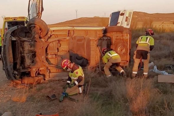 Un herido tras sufrir un accidente de circulación en la N-232 en Puigmoreno