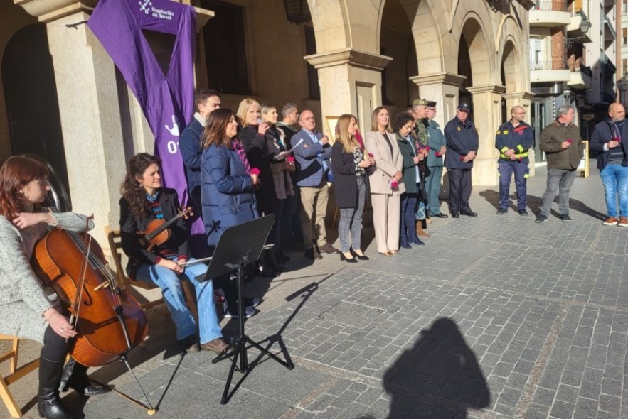 236 flores simbolizan el compromiso de la DPT con las mujeres que sufren violencia de genero en los municipios de la provincia