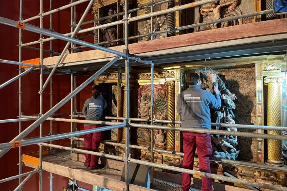La Fundación Santa María recupera un retablo de Molina de Aragón