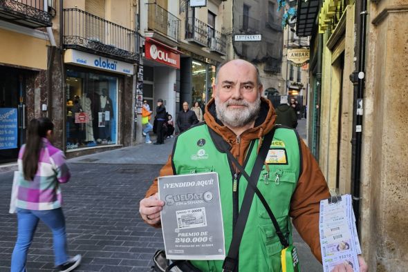El Cupón de la ONCE dedicado al Jamón de Teruel deja en la ciudad un Sueldazo de 2.000 euros al mes durante 10 años