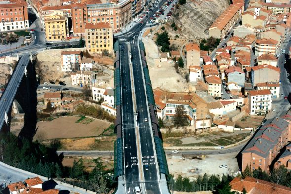 Tres décadas después, el Viaducto Nuevo es todo un icono del desarrollo urbanístico de Teruel