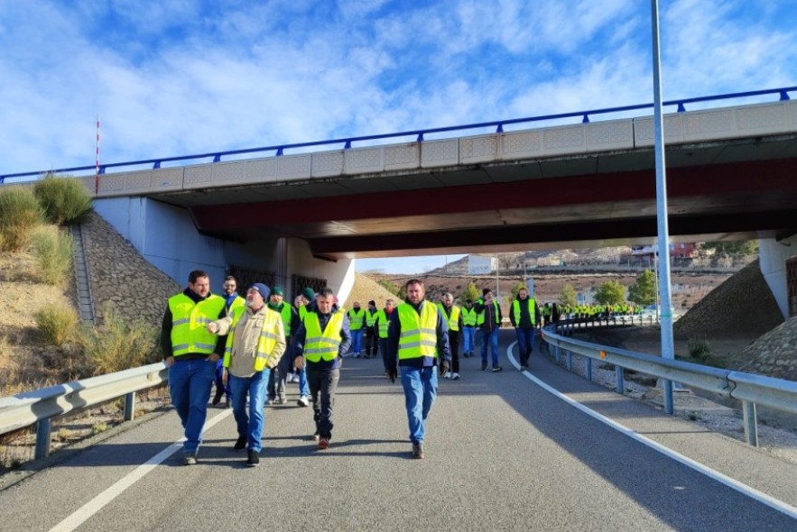 Los cortes de tráfico en la A-23 darán paso a una manifestación el viernes en Teruel