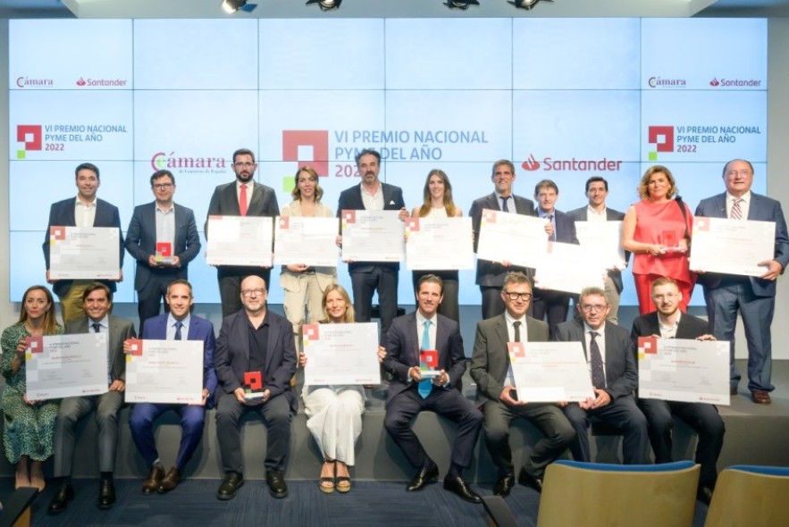 Veintiuna empresas pasan a la fase final del Premio Nacional Pyme del Año 2023 convocado por Banco Santander y la Cámara de España