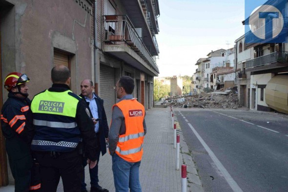 El alcalde de Alcañiz califica de catástrofe el deslizamiento de tierras en Pui Pinos