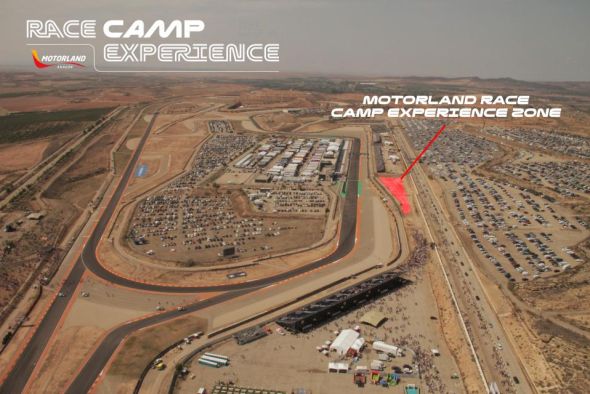 Motorland prepara una zona VIP para caravanas en la recta de meta de cara al GP de Aragón