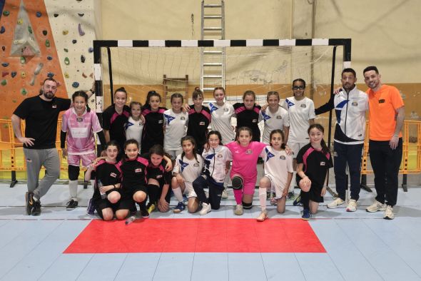 Las alevines de las Cuencas Mineras, segundas de Aragón en fútbol sala