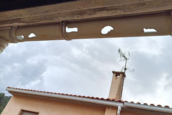 La granizada del Matarraña causa la muerte de 1.380 pavos y daños en ganaderías de la zona
