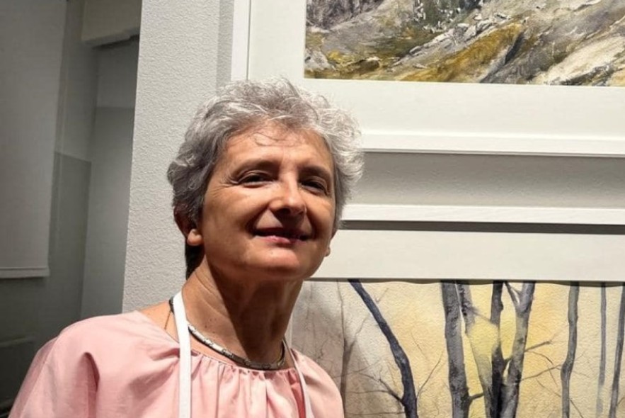 Los acuarelistas de  Teruel abren su exposición anual en Yagüe de Salas