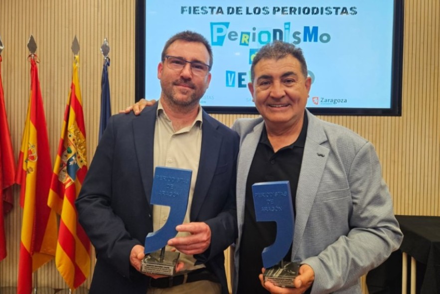 Los periodistas Juanjo Francisco y Marcos Navarro, reconocidos por la profesión